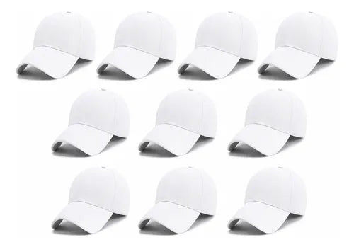 Set of 10 Custom Curved Brim Polyester Caps